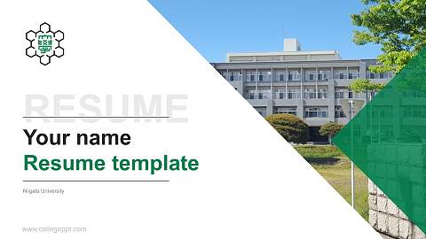 Niigata University Resume PPT Template