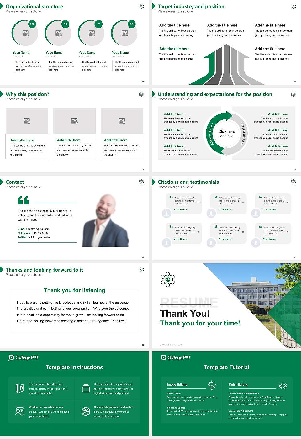Niigata University Resume PPT Template16:9 ratio PPT effect preview image4