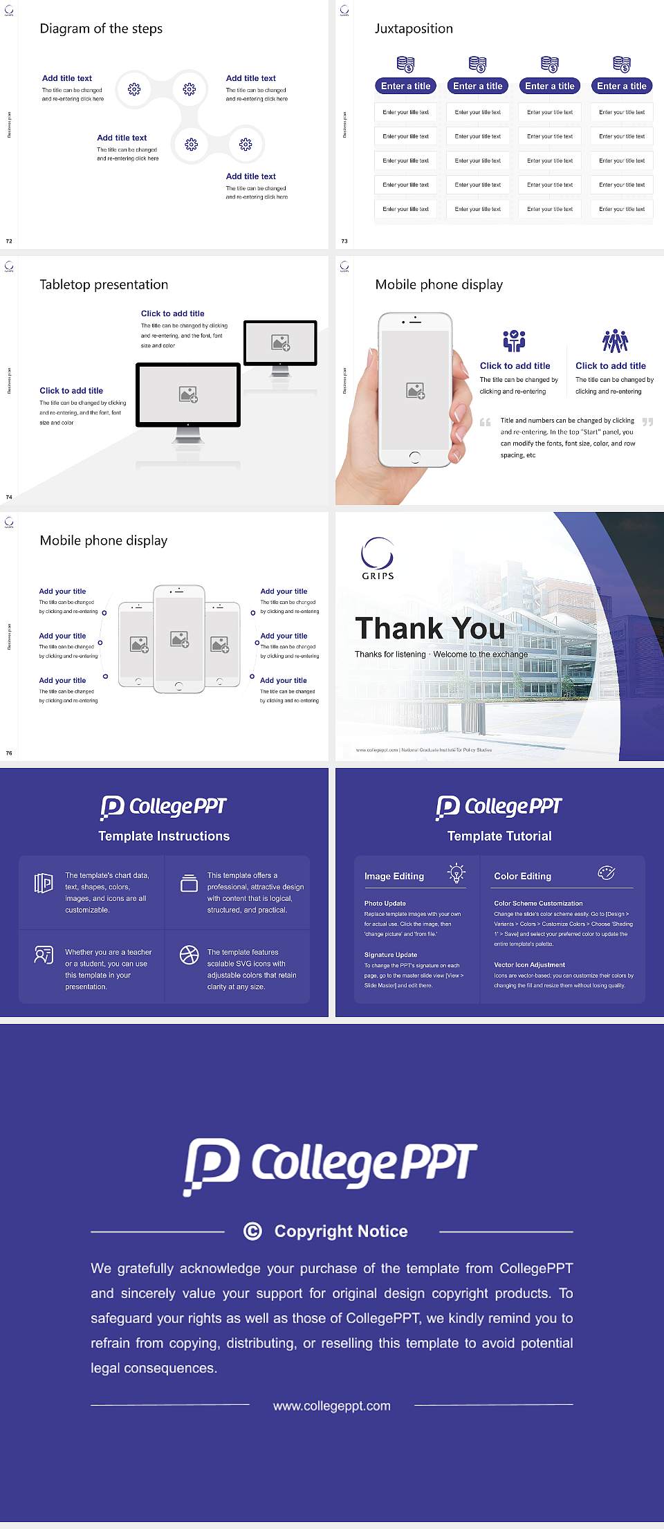 National Graduate Institute for Policy Studies Competition/Entrepreneurship Contest PPT Template4:3 ratio PPT effect preview image9