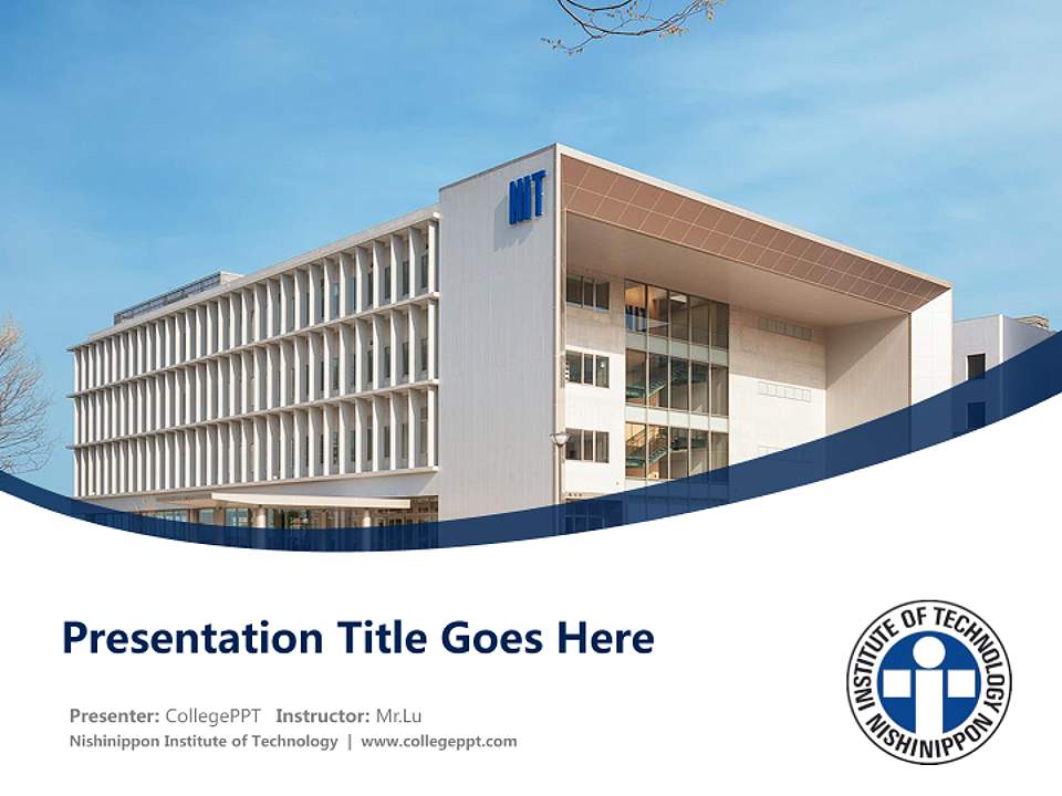 Nishinippon Institute of Technology Course/Courseware Creation PPT Template4:3 ratio PPT effect preview image5