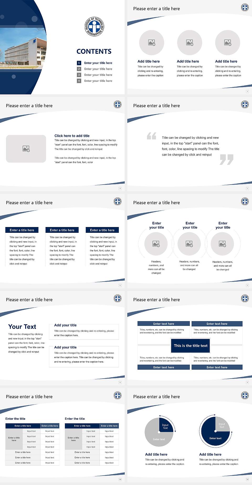 Nishinippon Institute of Technology Course/Courseware Creation PPT Template4:3 ratio PPT effect preview image2