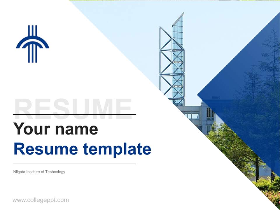 Niigata Institute of Technology Resume PPT Template4:3 ratio PPT effect preview image5