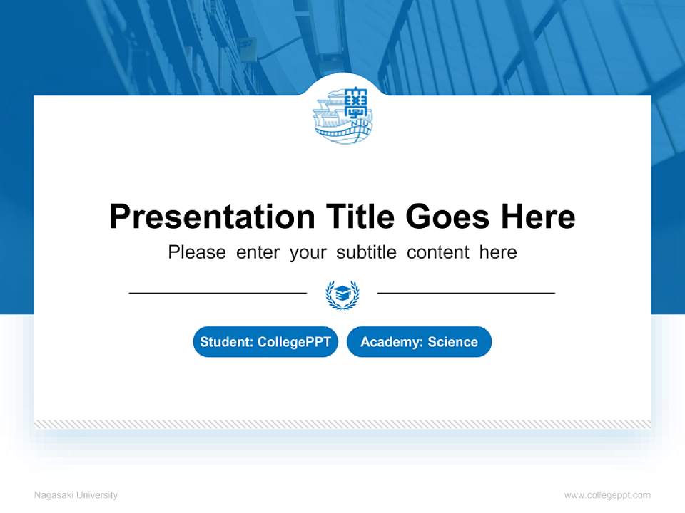 Nagasaki University National Scholarship Defense PPT Template4:3 ratio PPT effect preview image4
