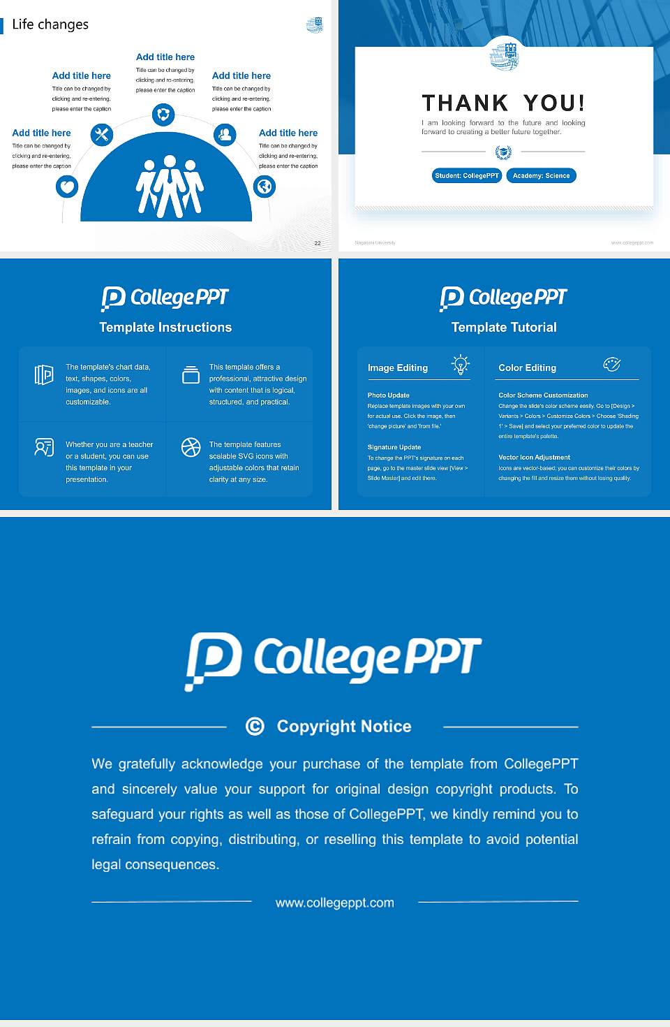 Nagasaki University National Scholarship Defense PPT Template4:3 ratio PPT effect preview image4