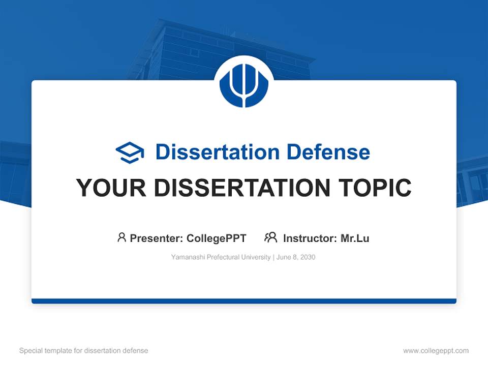 Yamanashi Prefectural University Graduation Thesis Defense PPT Template4:3 ratio PPT effect preview image7