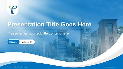 Yokohama University of Pharmacy Lecture Sharing and Networking Event PPT Template