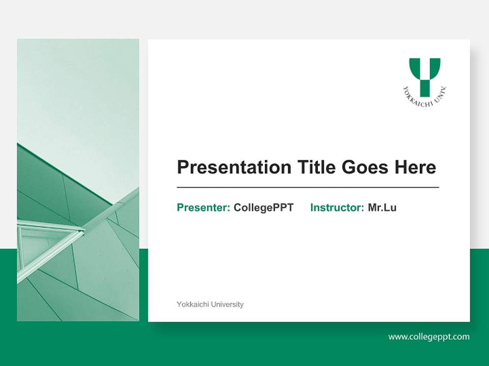Yokkaichi University General PPT Template4:3 ratio PPT effect preview image6