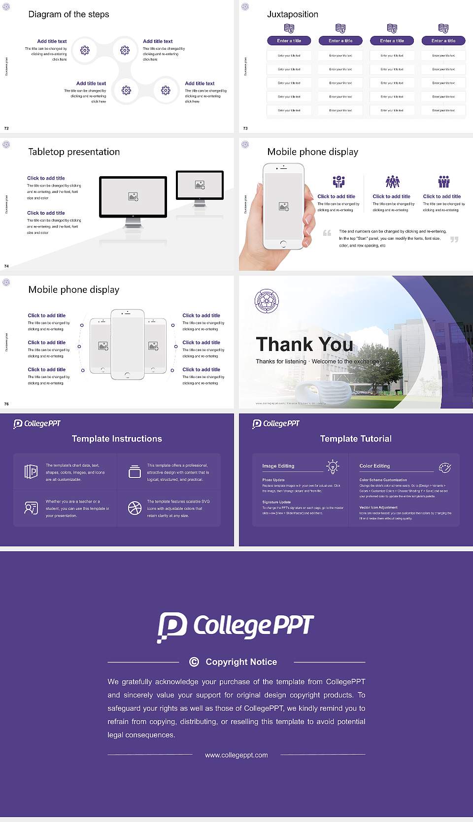 Yasuda Women’s University Competition/Entrepreneurship Contest PPT Template16:9 ratio PPT effect preview image9