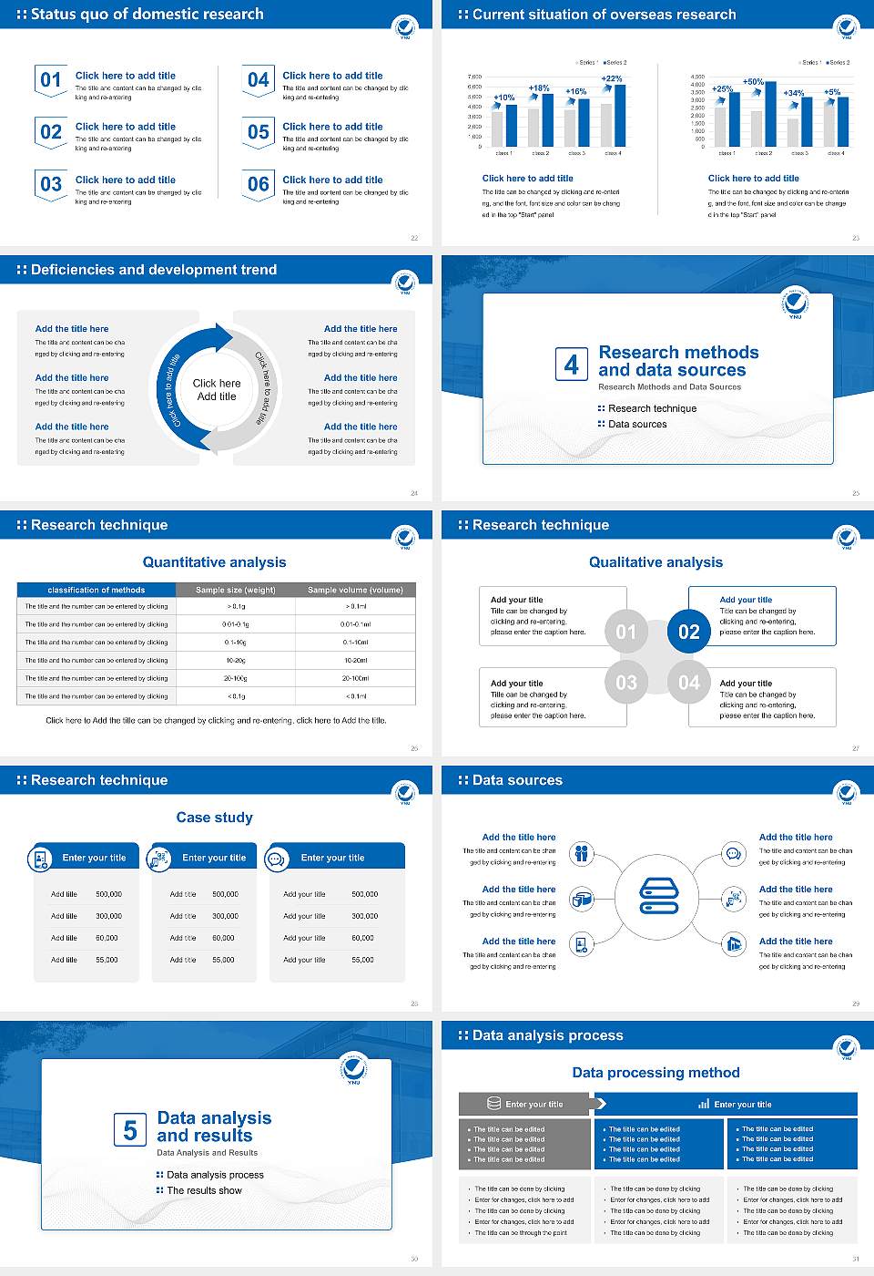 Yokohama National University Graduation Thesis Defense PPT Template16:9 ratio PPT effect preview image4
