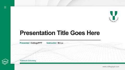 Yokkaichi University Thesis Proposal/Graduation Defense PPT Template