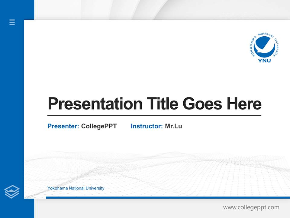 Yokohama National University Thesis Proposal/Graduation Defense PPT Template4:3 ratio PPT effect preview image5