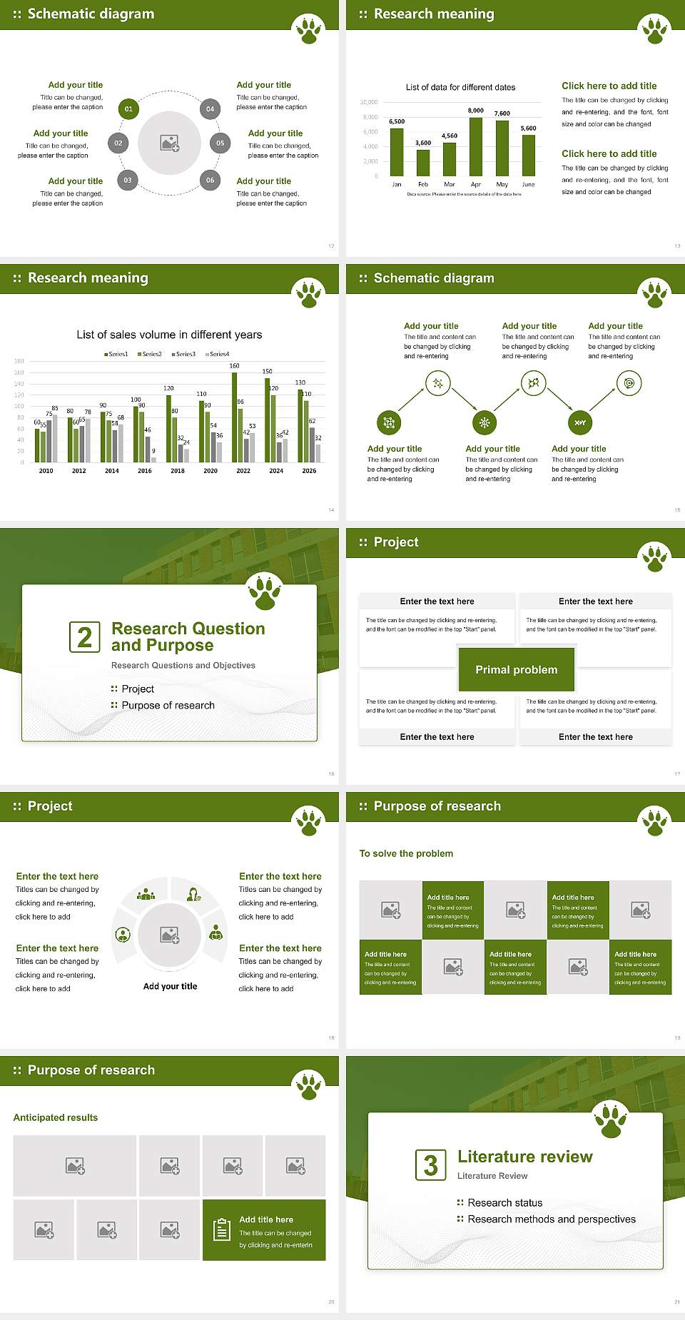 Yamazaki University of Animal Health Technology Graduation Thesis Defense PPT Template4:3 ratio PPT effect preview image3
