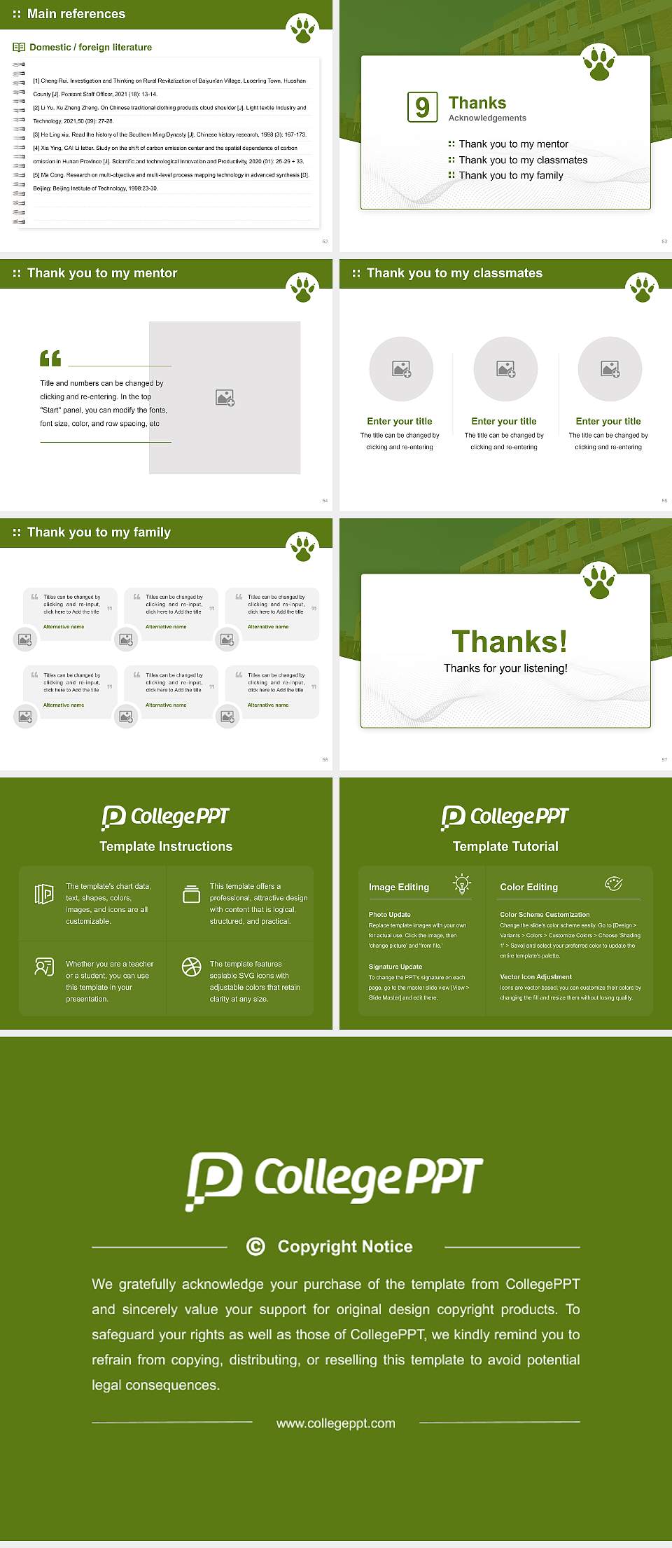 Yamazaki University of Animal Health Technology Graduation Thesis Defense PPT Template4:3 ratio PPT effect preview image7