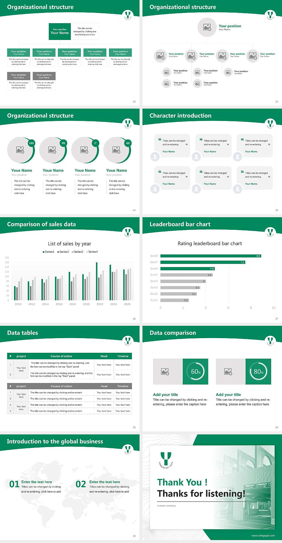 Yokkaichi University Academic Presentation/Research Findings Report PPT Template4:3 ratio PPT effect preview image4