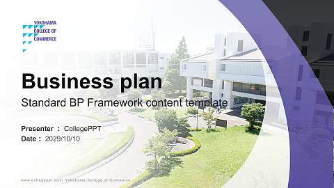 Yokohama College of Commerce Competition/Entrepreneurship Contest PPT Template