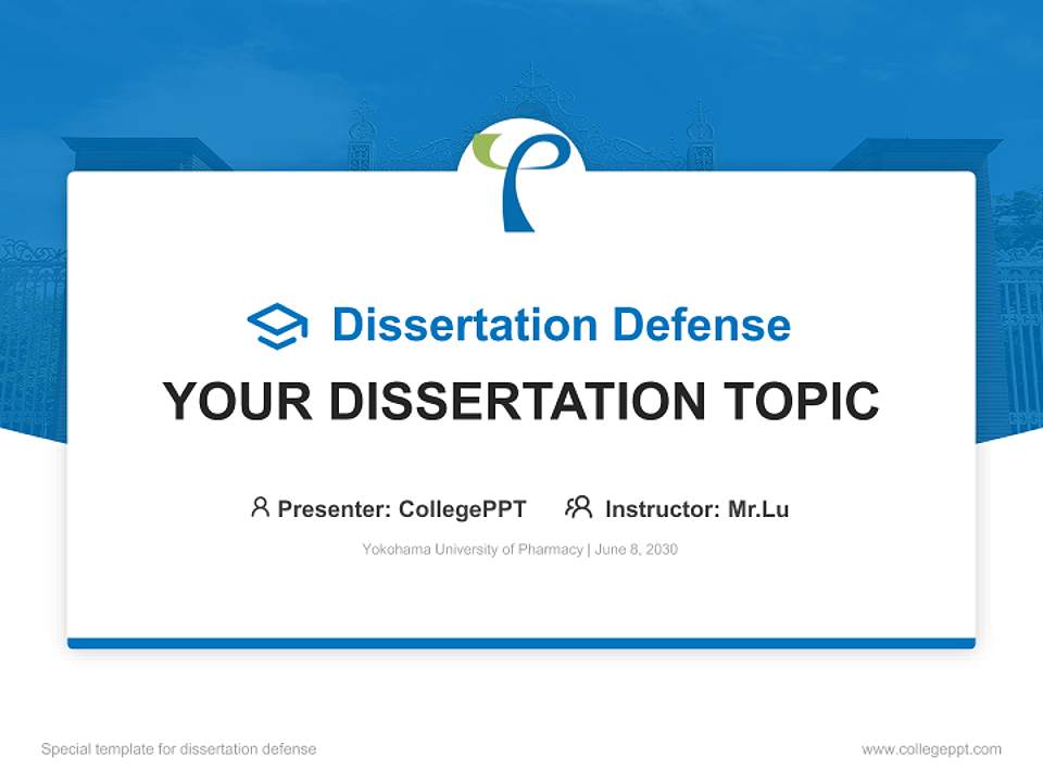 Yokohama University of Pharmacy Graduation Thesis Defense PPT Template4:3 ratio PPT effect preview image7
