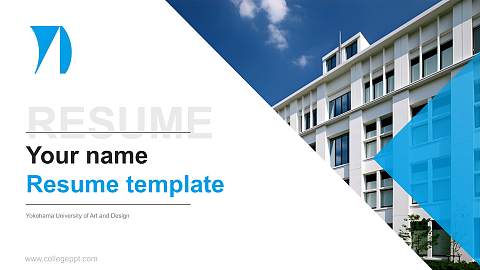 Yokohama University of Art and Design Resume PPT Template