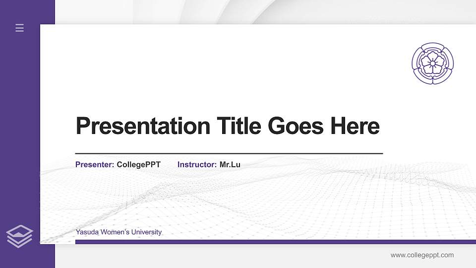 Yasuda Women’s University Thesis Proposal/Graduation Defense PPT Template16:9 ratio PPT effect preview image
