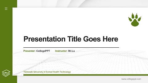 Yamazaki University of Animal Health Technology Thesis Proposal/Graduation Defense PPT Template