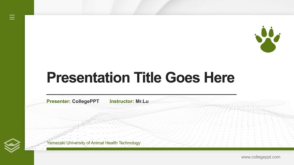 Yamazaki University of Animal Health Technology Thesis Proposal/Graduation Defense PPT Template16:9 ratio PPT effect preview image