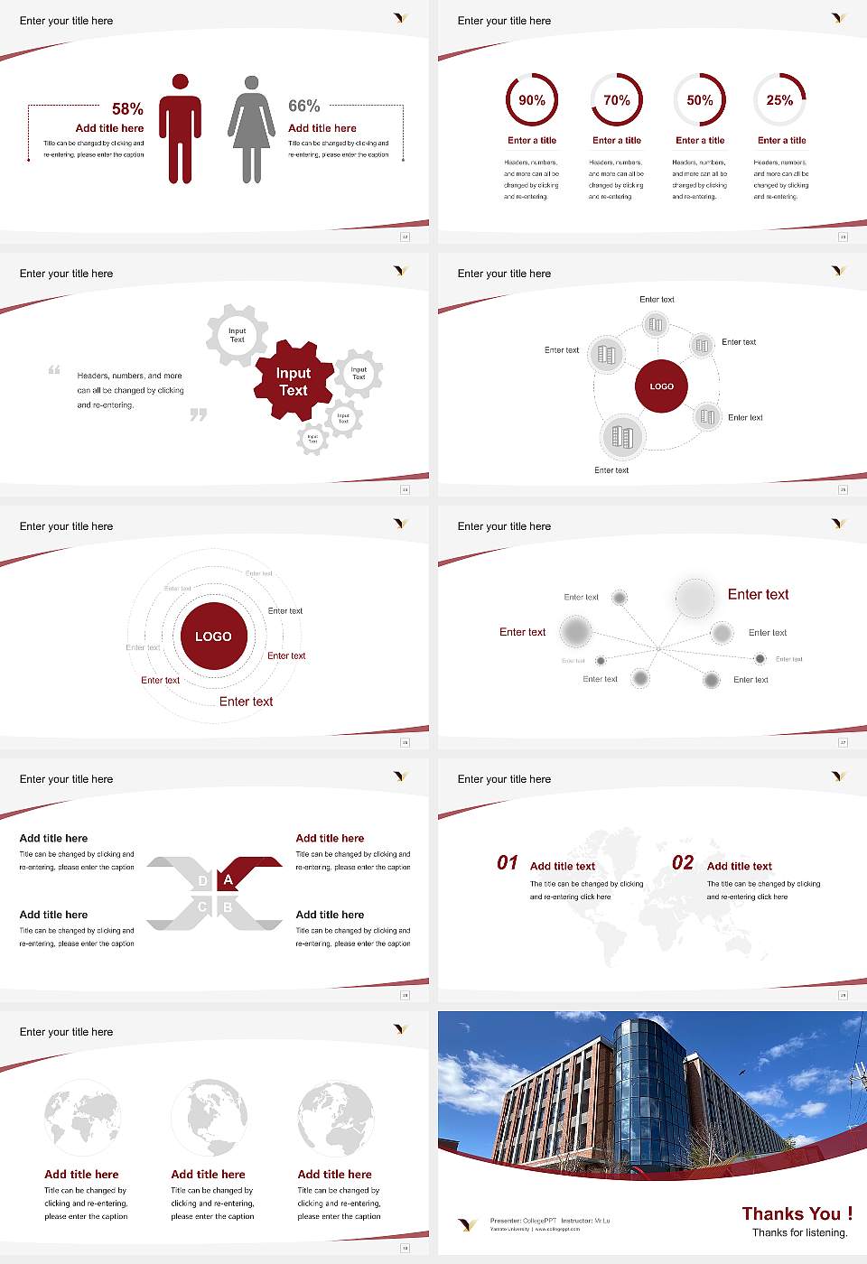 Yamato University Course/Courseware Creation PPT Template16:9 ratio PPT effect preview image4