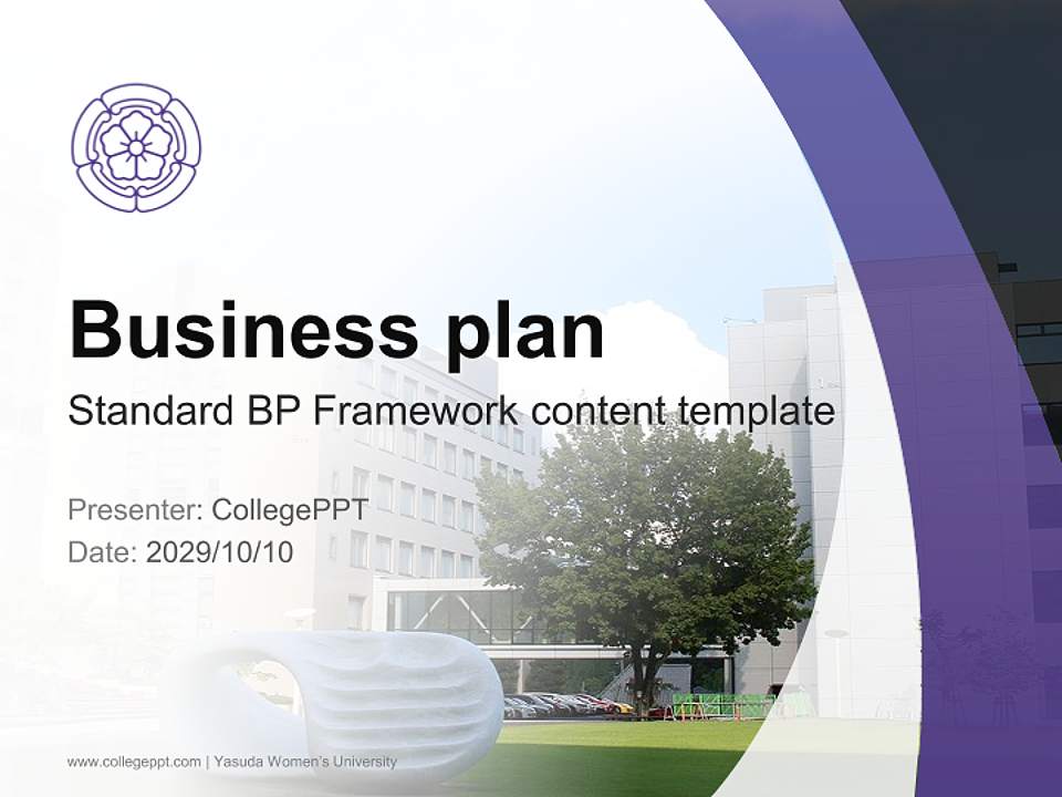 Yasuda Women’s University Competition/Entrepreneurship Contest PPT Template4:3 ratio PPT effect preview image9