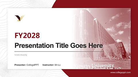Yamato University Academic Presentation/Research Findings Report PPT Template