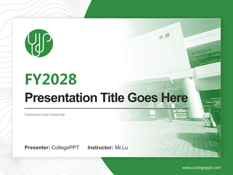 Yokohama Soei University Academic Presentation/Research Findings Report PPT Template4:3 ratio PPT effect preview image5