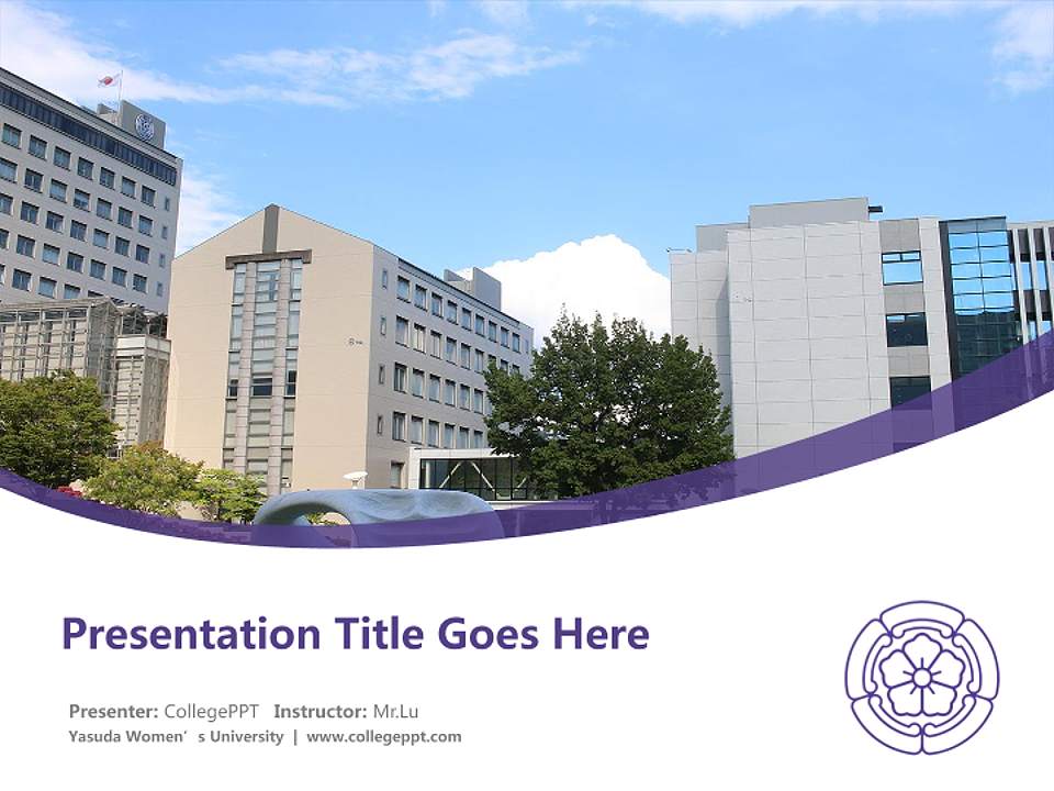 Yasuda Women’s University Course/Courseware Creation PPT Template4:3 ratio PPT effect preview image5