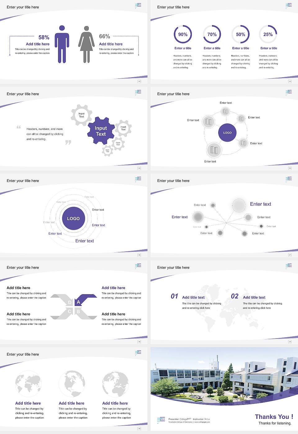 Yokohama College of Commerce Course/Courseware Creation PPT Template16:9 ratio PPT effect preview image4
