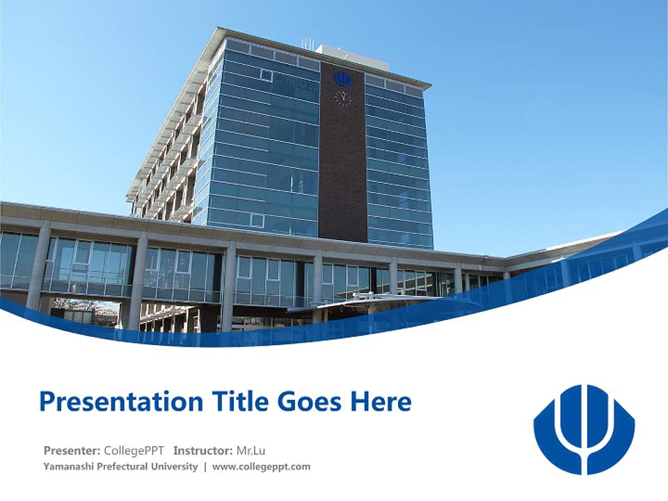 Yamanashi Prefectural University Course/Courseware Creation PPT Template4:3 ratio PPT effect preview image5