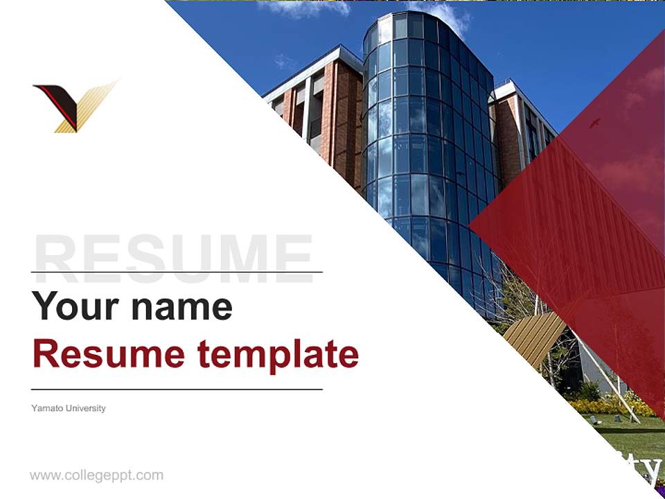 Yamato University Resume PPT Template4:3 ratio PPT effect preview image5