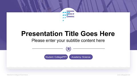 Yokohama College of Commerce National Scholarship Defense PPT Template