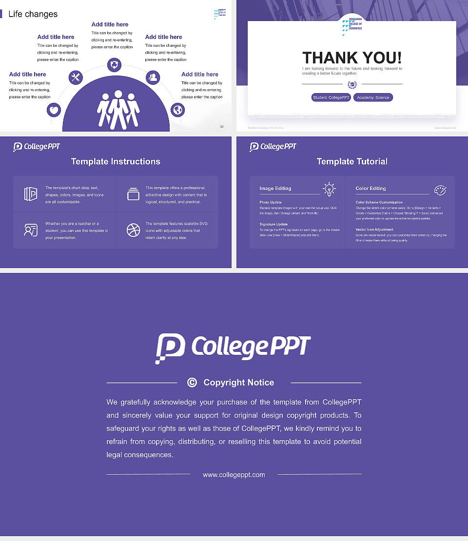 Yokohama College of Commerce National Scholarship Defense PPT Template16:9 ratio PPT effect preview image4