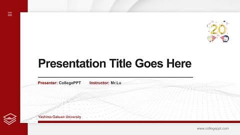 Yashima Gakuen University Thesis Proposal/Graduation Defense PPT Template