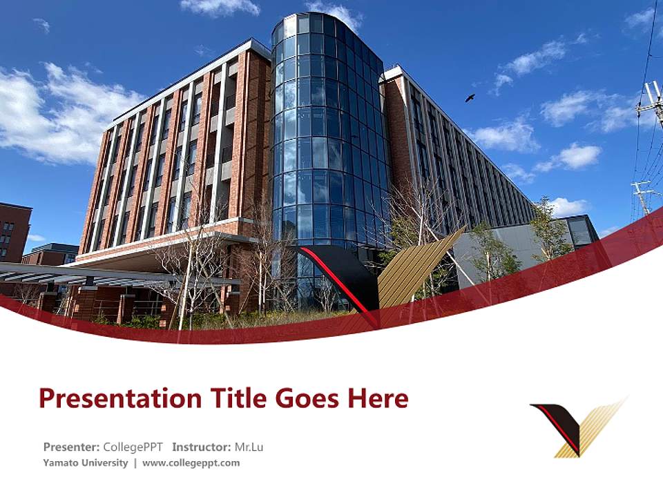 Yamato University Course/Courseware Creation PPT Template4:3 ratio PPT effect preview image5