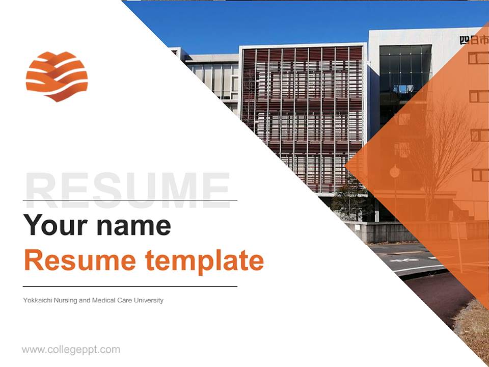 Yokkaichi Nursing and Medical Care University Resume PPT Template4:3 ratio PPT effect preview image5