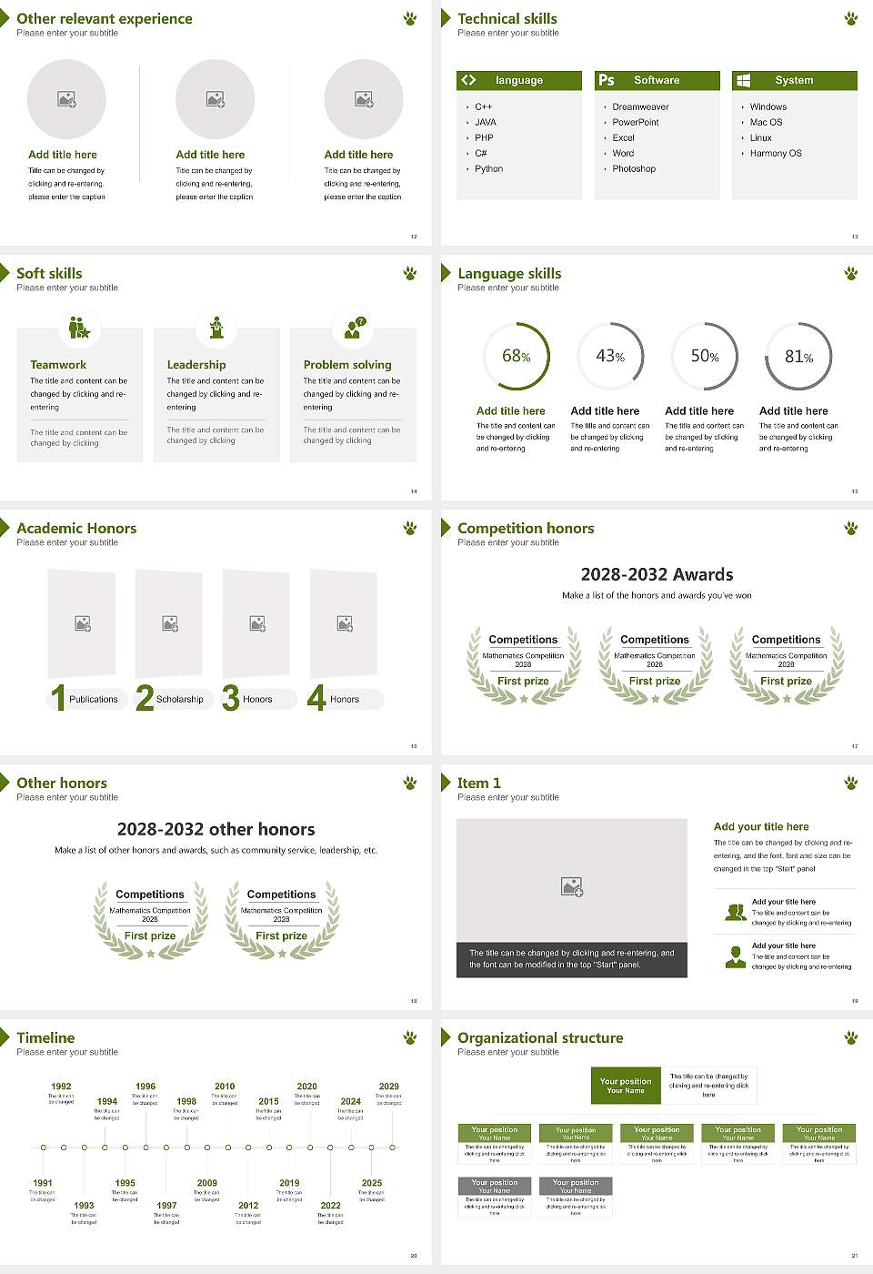 Yamazaki University of Animal Health Technology Resume PPT Template16:9 ratio PPT effect preview image3