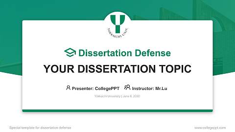 Yokkaichi University Graduation Thesis Defense PPT Template