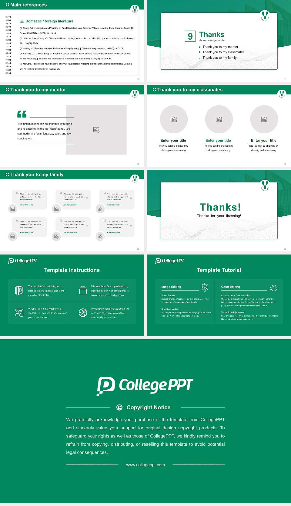 Yokkaichi University Graduation Thesis Defense PPT Template16:9 ratio PPT effect preview image7