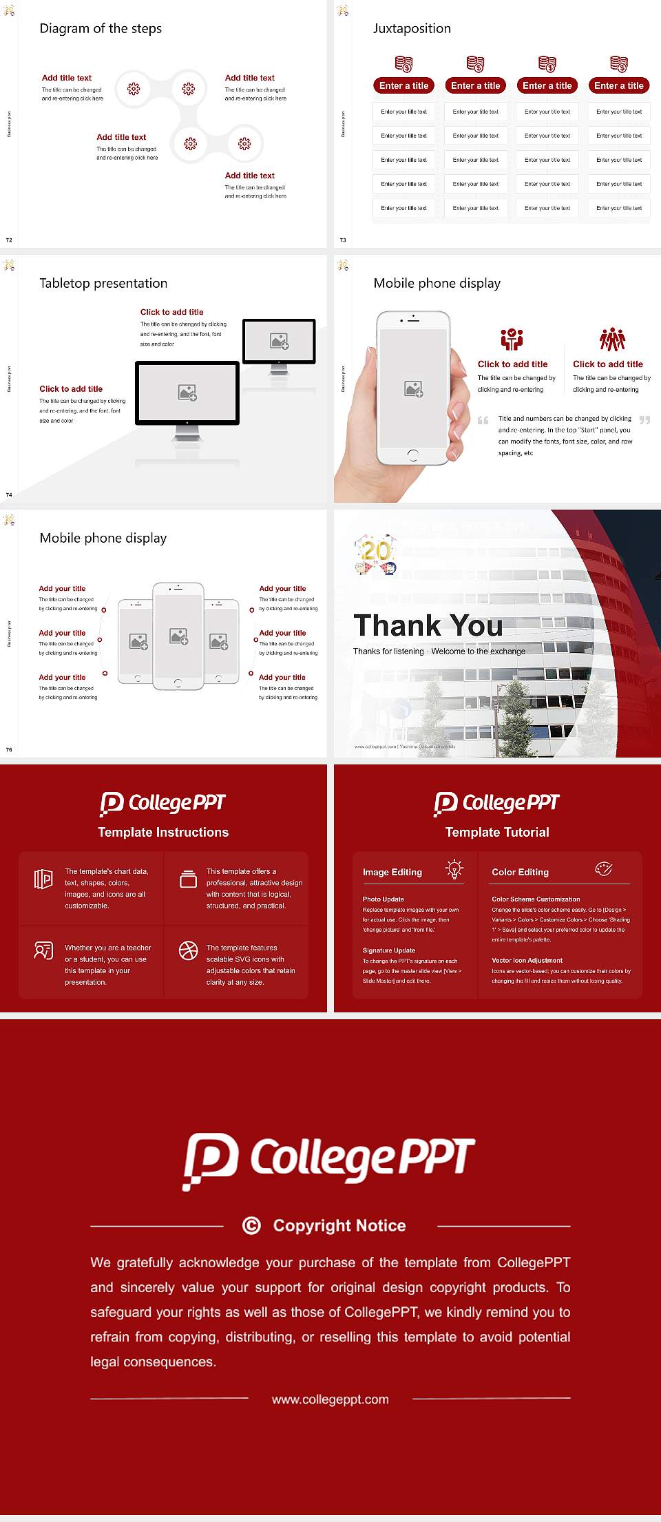 Yashima Gakuen University Competition/Entrepreneurship Contest PPT Template4:3 ratio PPT effect preview image9