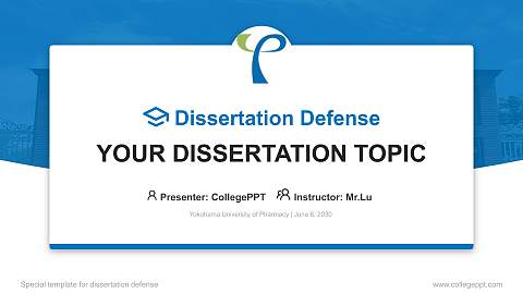 Yokohama University of Pharmacy Graduation Thesis Defense PPT Template