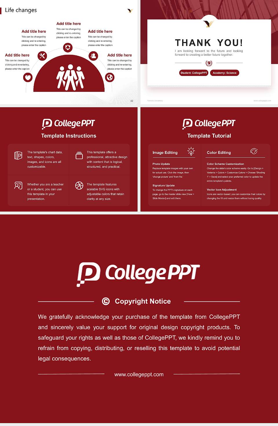 Yamato University National Scholarship Defense PPT Template4:3 ratio PPT effect preview image4