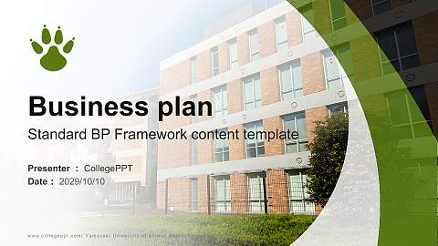 Yamazaki University of Animal Health Technology Competition/Entrepreneurship Contest PPT Template