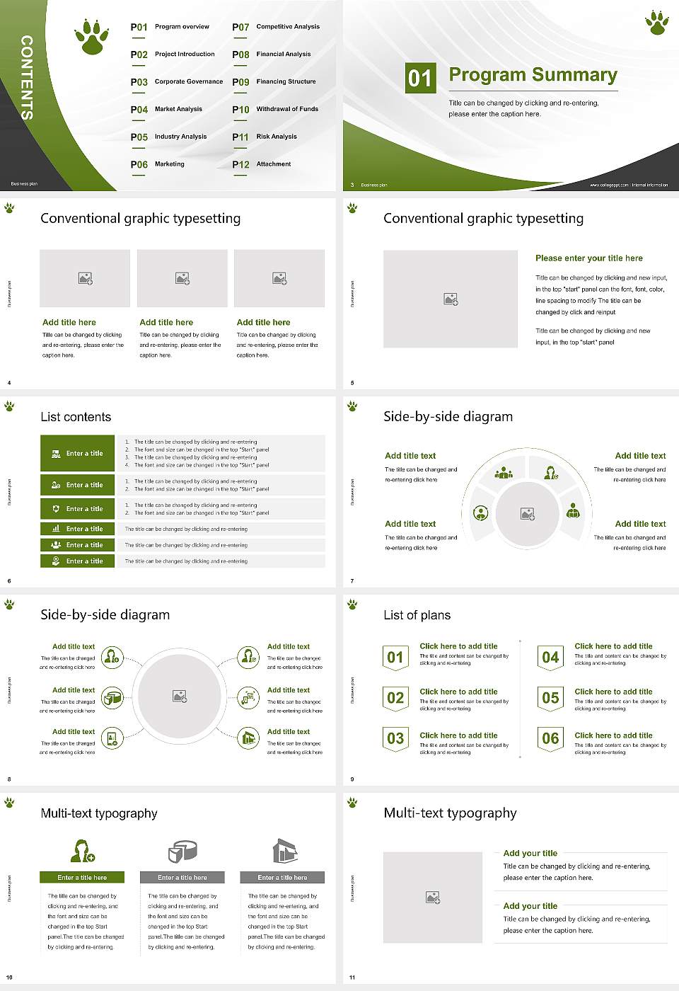 Yamazaki University of Animal Health Technology Competition/Entrepreneurship Contest PPT Template16:9 ratio PPT effect preview image2