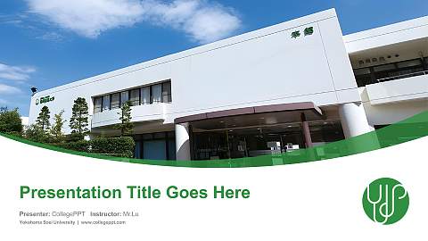 Yokohama Soei University Course/Courseware Creation PPT Template