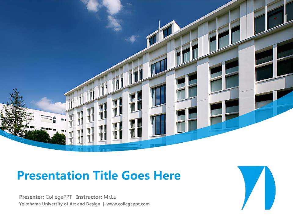 Yokohama University of Art and Design Course/Courseware Creation PPT Template4:3 ratio PPT effect preview image5
