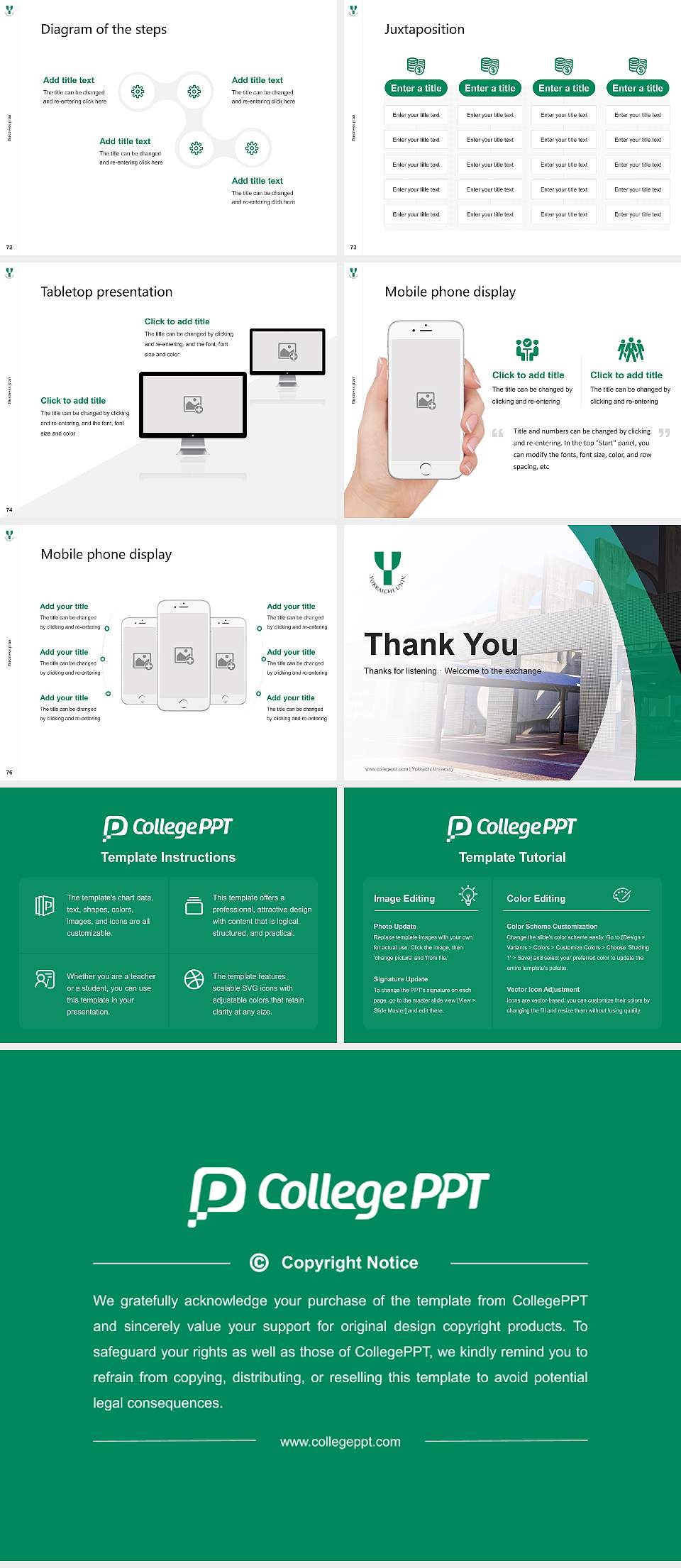 Yokkaichi University Competition/Entrepreneurship Contest PPT Template4:3 ratio PPT effect preview image9