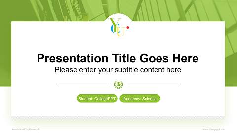 Yokohama City University National Scholarship Defense PPT Template