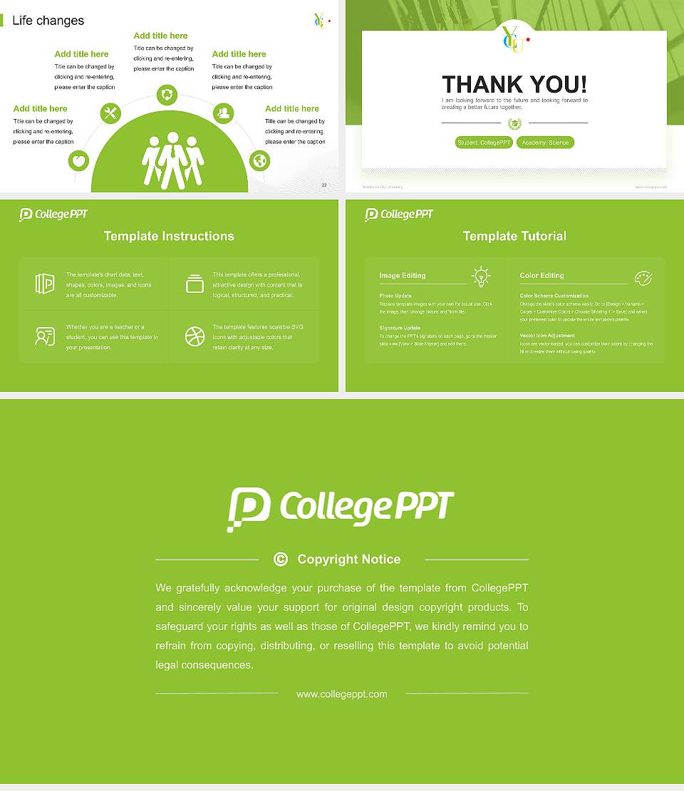 Yokohama City University National Scholarship Defense PPT Template16:9 ratio PPT effect preview image4